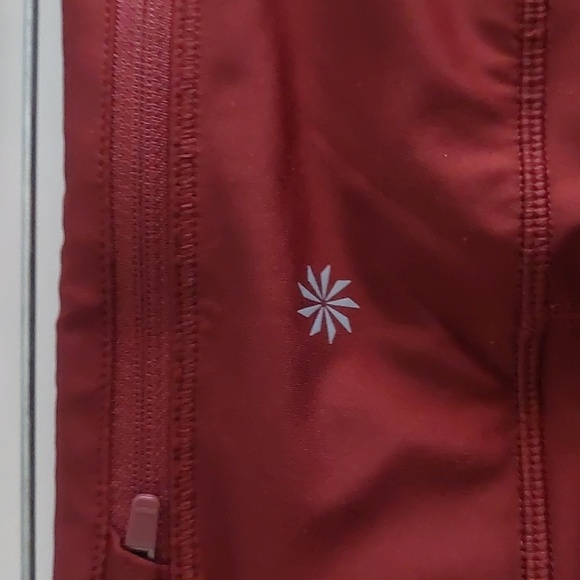 Athleta Accelerate 7/8 Tight Size XL Rust Burgundy Maroon Orange - Picture 4 of 7